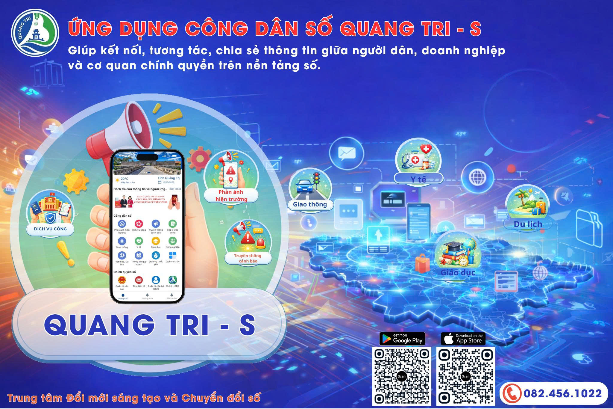  Quang Tri S - Nền tảng công dân số đưa chính quyền địa phương 2 cấp đến gần người dân